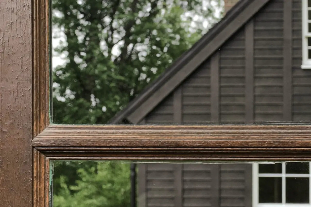 Close-up of astragal glazing bars and a slim double-glazed unit on a period window
